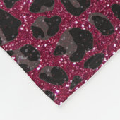 Individuelle Name Pflaume lila Glitzer Leopardendr Fleecedecke (Ecke)