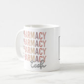 Individuelle Name Pharmacy Tech | Pharmazeutischer Kaffeetasse (Vorderseite Links)