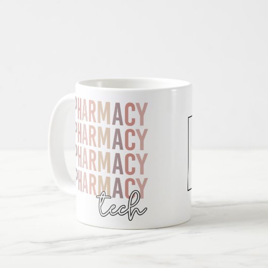 Individuelle Name Pharmacy Tech | Pharmazeutischer Kaffeetasse (Vorderseite Links)