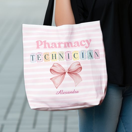 Individuelle Name Pharmacy Technician Coquette Tasche
