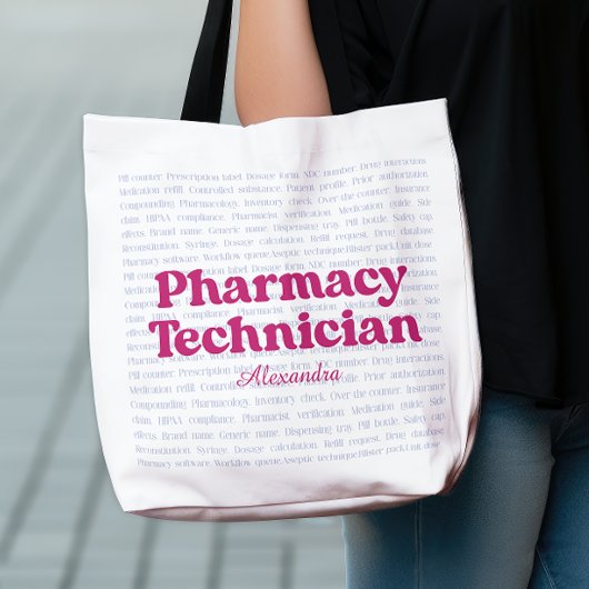 Individuelle Name Pharmacy Technician Typografie W Tasche