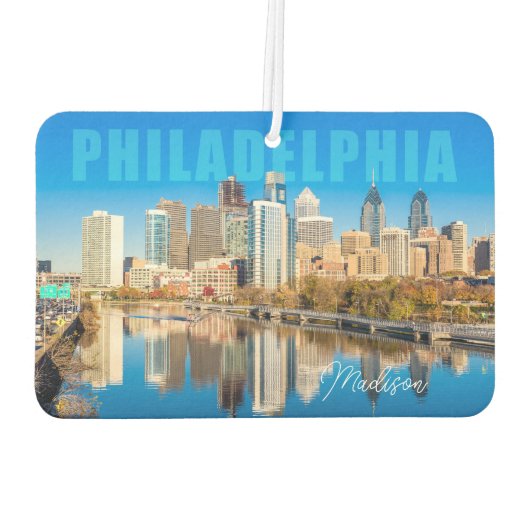 Individuelle Name Philadelphia Pennsylvania Autolufterfrischer (Rückseite)