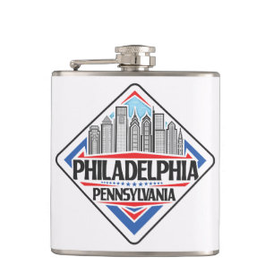 Individuelle Name Philadelphia Pennsylvania Flachmann