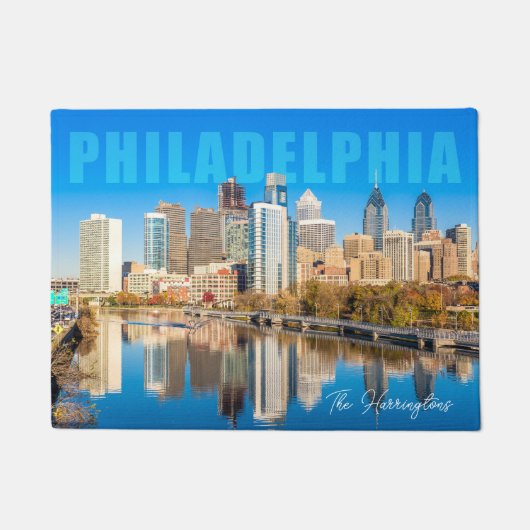 Individuelle Name Philadelphia Pennsylvania Fußmatte (Vorderseite)
