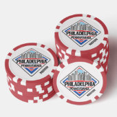 Individuelle Name Philadelphia Pennsylvania Pokerchips (Stapel)