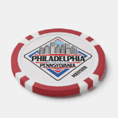 Individuelle Name Philadelphia Pennsylvania Pokerchips (Einzeln)