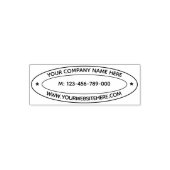 Individuelle Name Phone Website Oval Selbstfarbige Permastempel (Design)