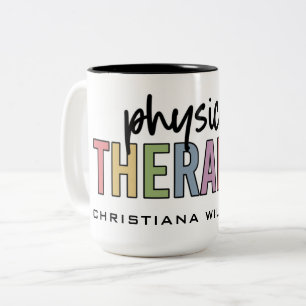 Individuelle Name Physiotherapeut PT Geschenke Zweifarbige Tasse