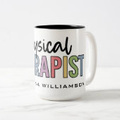 Individuelle Name Physiotherapeut PT Geschenke Zweifarbige Tasse (VorderseiteRechts)