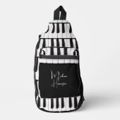 Individuelle Name Piano Keys Crossbody Bag (Vorderseite)