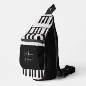 Individuelle Name Piano Keys Crossbody Bag (Rechte Ecke)