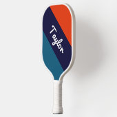 Individuelle Name Pickleball Paddle Streifen Retro (Links)
