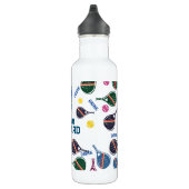 Individuelle Name Pickleball Sportteam farbenfroh Edelstahlflasche (Rechts)