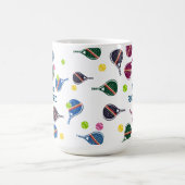Individuelle Name Pickleball Sportteam farbenfroh Kaffeetasse (Mittel)