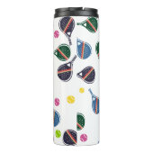 Individuelle Name Pickleball Sportteam farbenfroh Thermosbecher (Rückseite)