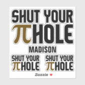 individuelle Name "Pie Hole" Aufkleber (Blatt)