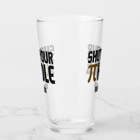 individuelle Name "Pie Hole" Glas (Links)