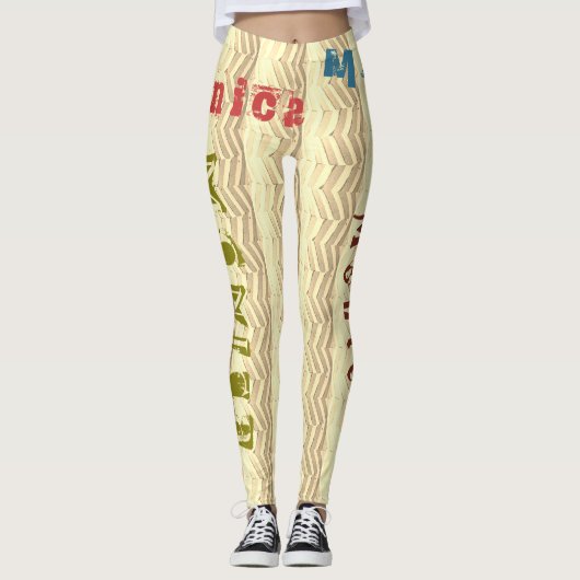 Individuelle Name Pilates Leggings (Vorderseite)