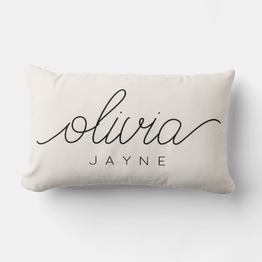 Individuelle Name Pillow | Dekor des Kinderzimmers Lendenkissen (Vorderseite)