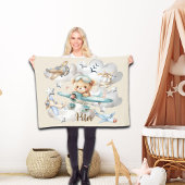 Individuelle Name Pilot Teddy Bär Fleecedecke