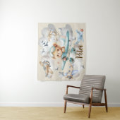 Individuelle Name Pilot Teddy Bären Hintergrund Wandteppich (Beispiel)