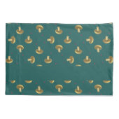 Individuelle Name-Pilze auf Grün Kissenbezug (Rückseite)