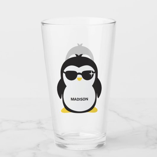individuelle Name Pinguinpint Glas (Vorderseite)