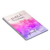 Individuelle Name Pink Abstrakt Dankesblatt Notizblock (Rechte Seite)