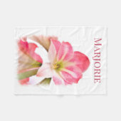 Individuelle Name Pink Amaryllis Blume Fleecedecke (Vorderseite (Horizontal))
