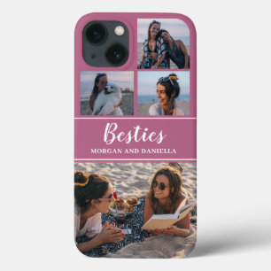 Individuelle Name Pink Best Friends FotoCollage Case-Mate iPhone Hülle