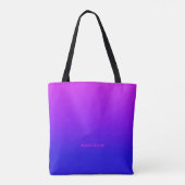Individuelle Name Pink bis Blue Gradient Taschen (Rückseite)
