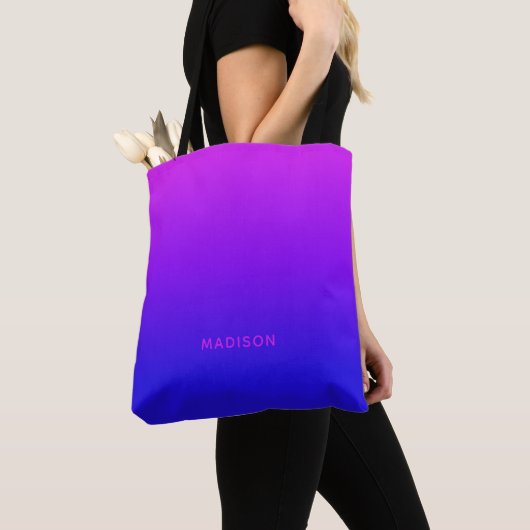 Individuelle Name Pink bis Blue Gradient Taschen (Von Nahem)