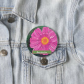 Individuelle Name PINK Blume Acrylmalerei Button (Beispiel)