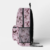 Individuelle Name Pink Butterfly Backpack Bedruckter Rucksack (Rechts)