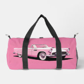 Individuelle Name Pink Classic Car Duffle Bag (Vorderseite)