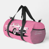 Individuelle Name Pink Classic Car Duffle Bag (Rechte Ecke)