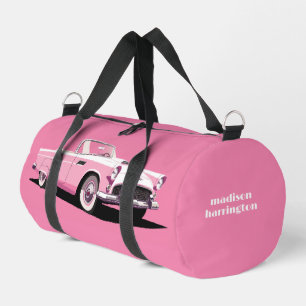 Individuelle Name Pink Classic Car Duffle Bag