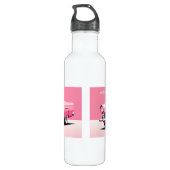 Individuelle Name Pink Classic Car Edelstahlflasche (Rückseite)
