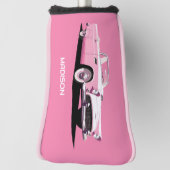 Individuelle Name Pink Classic Car Golf Headcover (Rotieren 90)