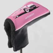 Individuelle Name Pink Classic Car Golf Headcover (3/4 Vorderseite)