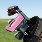 Individuelle Name Pink Classic Car Golf Headcover (In Situ)