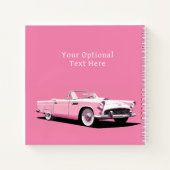 Individuelle Name Pink Classic Car Notizblock (Rückseite)
