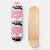 Individuelle Name Pink Classic Car Skateboard (Vorderseite)