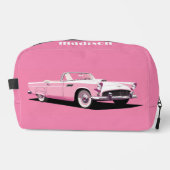 Individuelle Name Pink Classic Car Waschbeutel (Vorderseite)