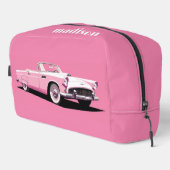 Individuelle Name Pink Classic Car Waschbeutel (Rechte Ecke)