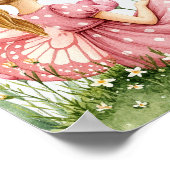 Individuelle Name Pink Fairy Mushrooms Poster (Ecke)