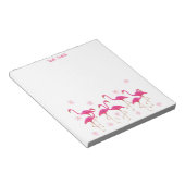 Individuelle Name Pink Flamingos Notepad Notizblock (angewinkelt)