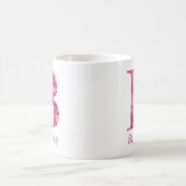 Individuelle Name Pink Floral Alphabet Letter "B" Kaffeetasse (Mittel)