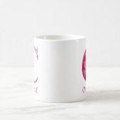 Individuelle Name Pink Floral Alphabet Letter "C"  Kaffeetasse (Mittel)
