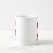 Individuelle Name Pink Floral Alphabet Letter "S"  Kaffeetasse (Mittel)